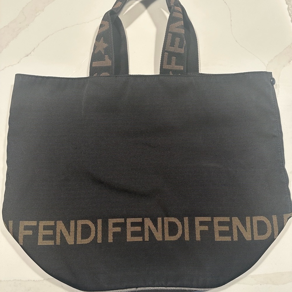 Fendi Black and Brown Tote Bag
